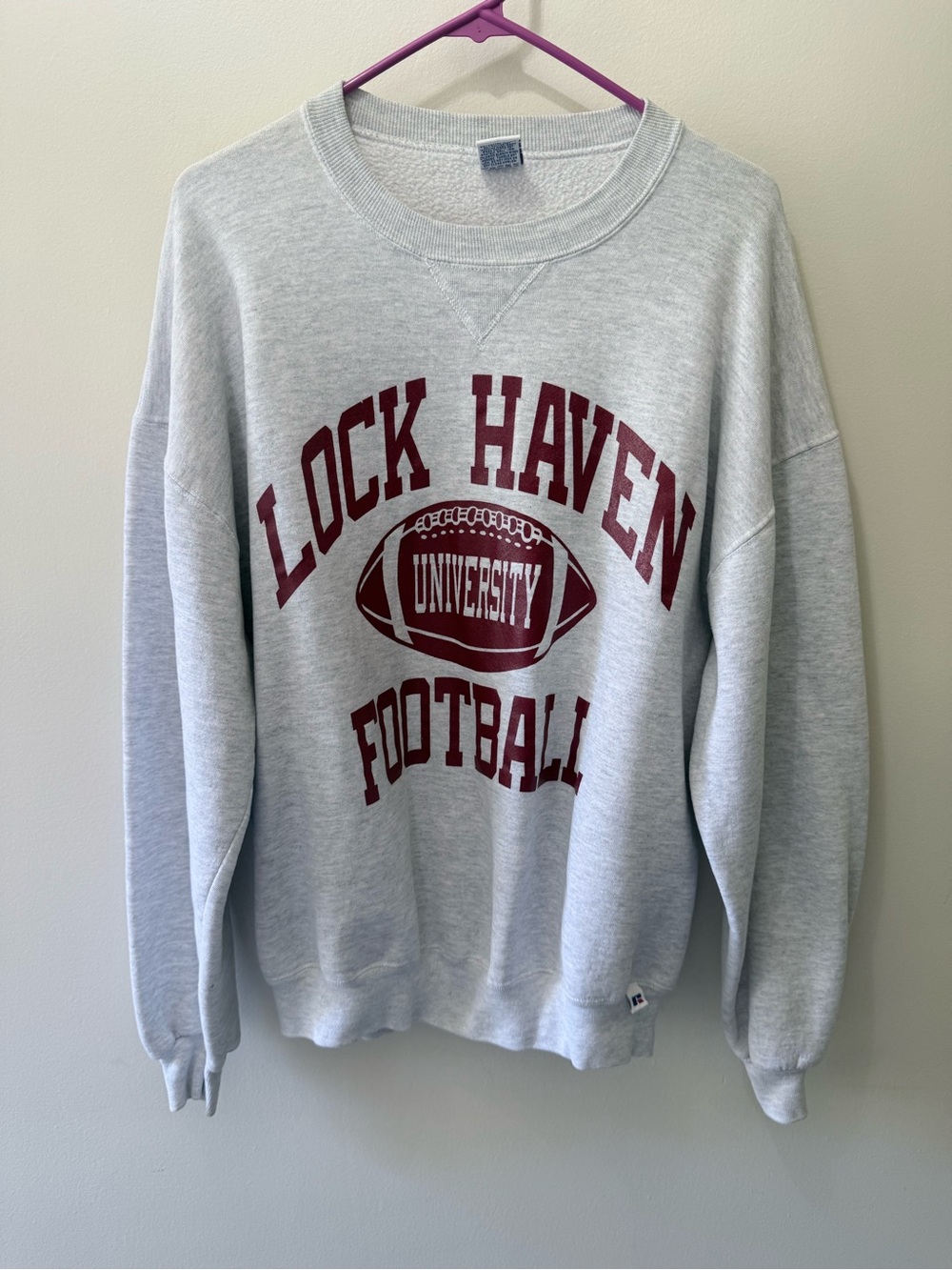 Vintage Lock Haven University College Football Crewneck Sweatshirt Russell XL